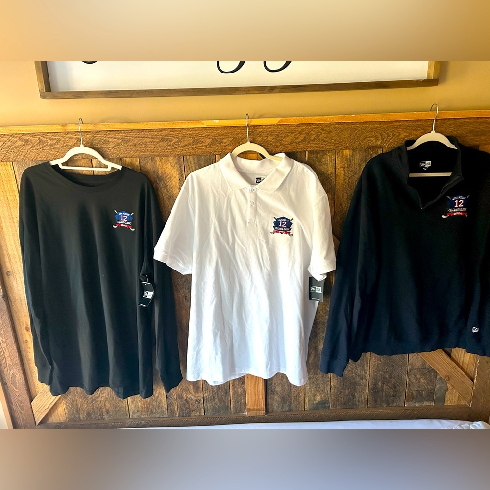 Jim Kelly Celebrity Class Men's Black and White Golf Shirt set
